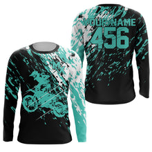 Load image into Gallery viewer, Turquoise MX Racing Jersey UPF30+ Kid Men Women Motocross Shirt Dirt Bike Off-road Riding Jersey NMS1454