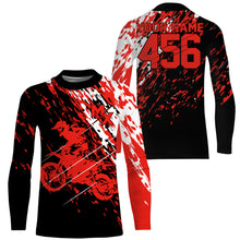 Load image into Gallery viewer, Red MX Racing Jersey UPF30+ Kid Men Women Motocross Shirt Dirt Bike Off-road Riding Jersey NMS1455