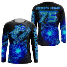 Load image into Gallery viewer, Extreme Motocross jersey personalized UPF30+ kid adult dirt bike racing long sleeves cool bikers NMS1091