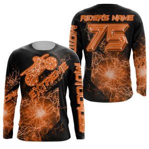 Extreme Motocross jersey personalized UPF30+ kid adult dirt bike racing long sleeves cool bikers NMS1091