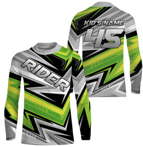 Personalized Riding Jersey UPF30+ UV Protect Long Sleeves, Motocross Dirt Bike Motorcycle Racewear| NMS396