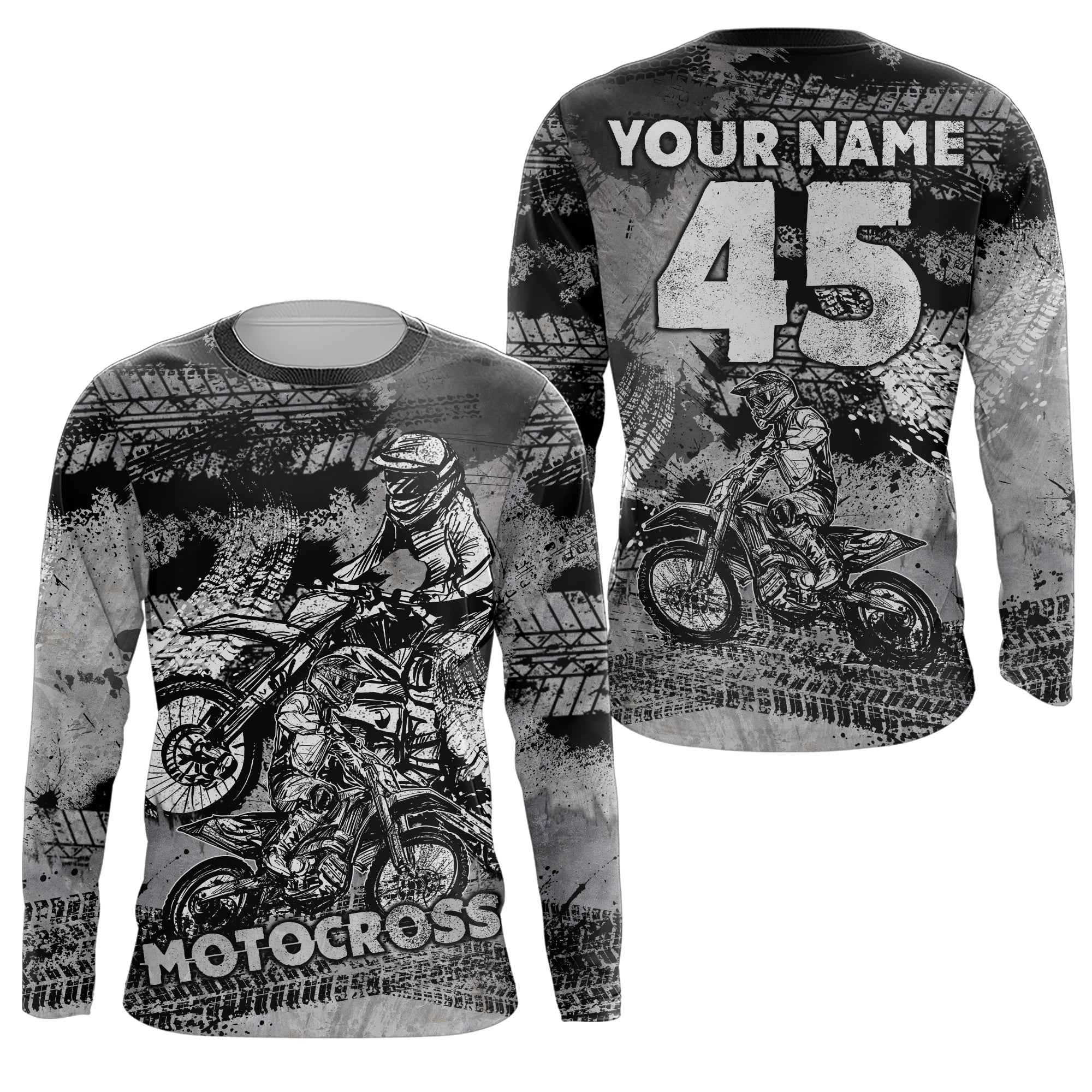 Name and Number Racing Shirt Youth Motocross Shirt 