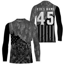 Load image into Gallery viewer, Personalized Motocross Jersey UPF30+ UV Protect Camo Flag Dirt Bike Rider Motorcycle Riding Racewear| NMS407
