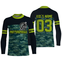 Load image into Gallery viewer, Personalized Camo Motocross Jersey UPF30+ UV Protect, Dirt Bike Racing Motorcycle Riders Racewear| NMS455