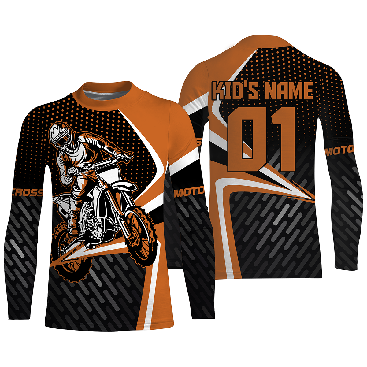 Adult&Kid custom orange Motocross jersey UV protective dirt bike MX racing off-road motorcycle| NMS905