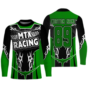 MTX Racing Jersey Custom Name Number UPF30+, Motorcycle Dirt Bike Motocross Off-Road Riders Racewear| NMS435