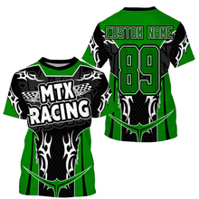 Load image into Gallery viewer, MTX Racing Jersey Custom Name Number UPF30+, Motorcycle Dirt Bike Motocross Off-Road Riders Racewear| NMS435
