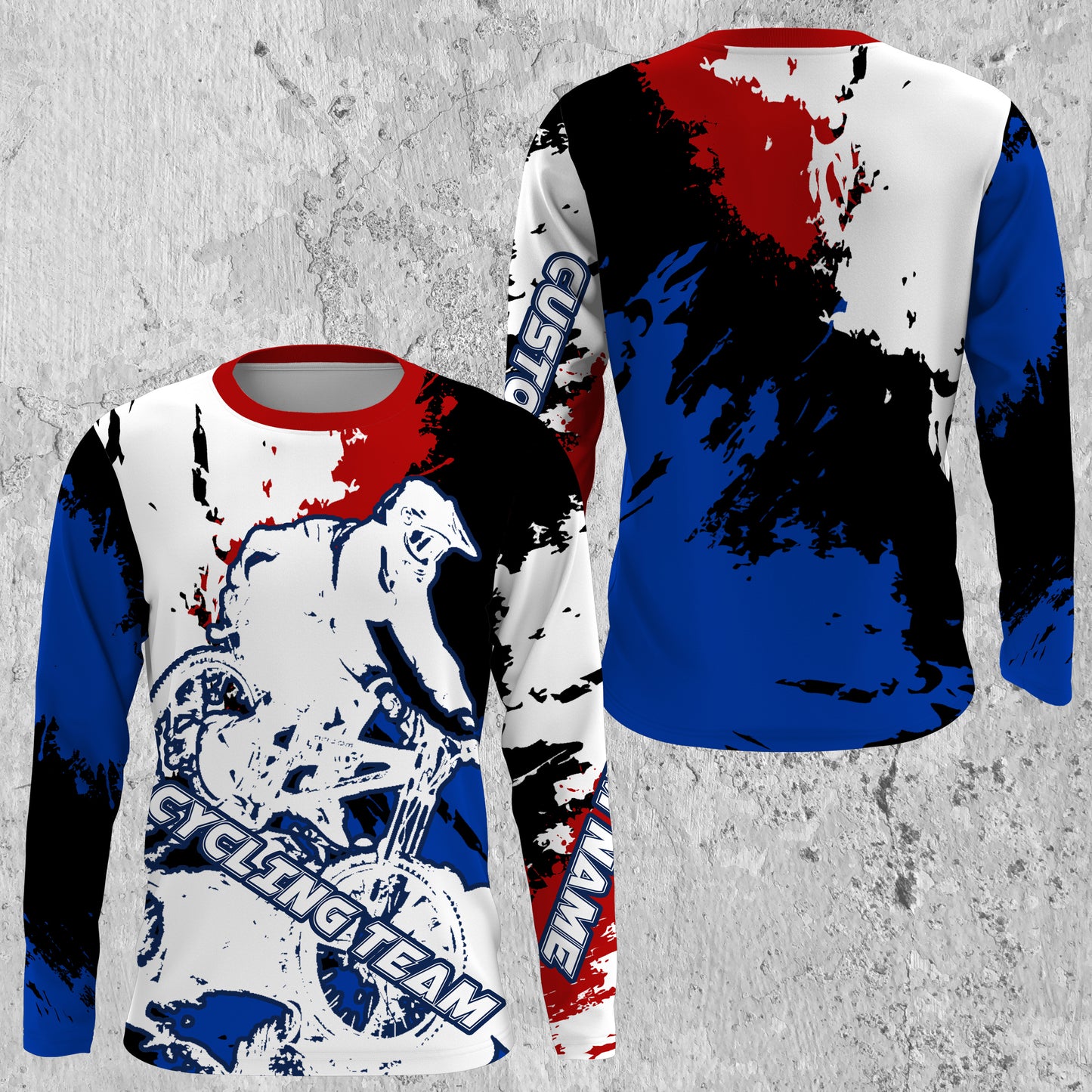 Cycling Long Sleeve Jersey, Road Bike Shirt, MTB Downhill Racing Shirt for Team UV Protection| JTS483