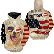 Load image into Gallery viewer, Labrador Retriever American Flag 4th of July Shirt USA Flag Lab Owner Gift Labrador Lover Shirt JTSD345