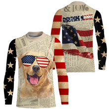 Load image into Gallery viewer, Labrador Retriever American Flag 4th of July Shirt USA Flag Lab Owner Gift Labrador Lover Shirt JTSD345