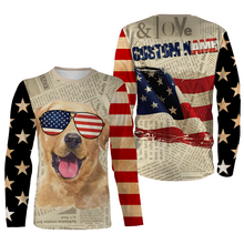 Load image into Gallery viewer, Labrador Retriever American Flag 4th of July Shirt USA Flag Lab Owner Gift Labrador Lover Shirt JTSD345