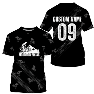 Mountain Biking Jersey Long Sleeve Hoodie, Custom MTB Shirt Cycling Biking Shirt for Cyclist Bike Rider JTS423