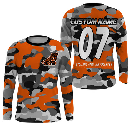 Customize Cycling Jersey, Camouflage Bike Top, Mountain Bike MTB Racing Shirts UV Protection UPF 30+| JTS476