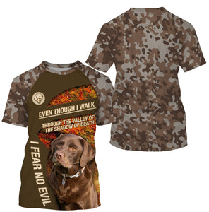 Chocolate Labrador Retriever Hoodie Shirt for Kid Adult| Custom Brown Camo Shirt for Chocolate Labrador Owner| JTSD365