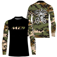 Load image into Gallery viewer, MTB Jersey Long Sleeve Hoodie Shirt, Camo Biking Cycling Shirt, Mountain Biking Shirt Biking Clothing| JTS445