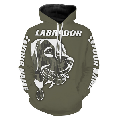 Labrador Dog Lover Hoodie Long Sleeve| Custom Name Shirt for Lab Dad Lab Mom Dog Dad| JTSD269