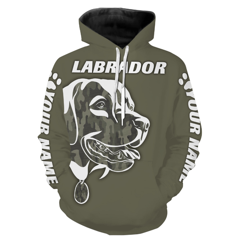 Labrador Dog Lover Hoodie Long Sleeve| Custom Name Shirt for Lab Dad Lab Mom Dog Dad| JTSD269