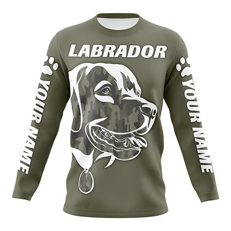 Labrador Dog Lover Hoodie Long Sleeve| Custom Name Shirt for Lab Dad Lab Mom Dog Dad| JTSD269