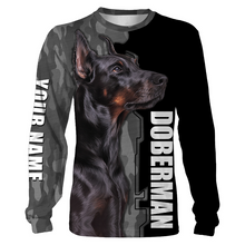 Load image into Gallery viewer, Love Doberman Hoodie Long Sleeve| Custom All Over Print Doberman Shirt for Dog Dad Dog Mom| JTSD276