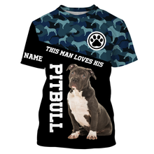 Load image into Gallery viewer, Pitbull Lover All Over Printed T-shirt Long Sleeve Hoodie| This Man Love His Pitbull Custom Shirt| JTSD227
