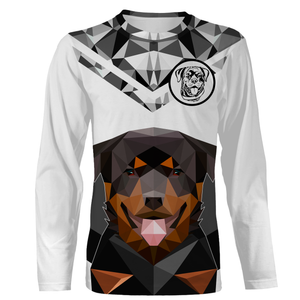 Rottweiler Dog 3D T-shirt Long Sleeve Hoodie| Unisex Novelty Cool Shirt Dog Lover Gift| JTSD231