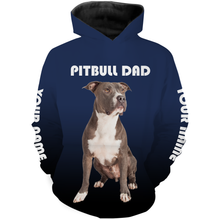 Load image into Gallery viewer, Pitbull 3D Full Printed Shirt for Men| Custom Faded Shirt for Pitbull Dad, Pitbull Lover| JTSD242