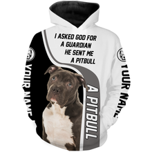 Load image into Gallery viewer, Love Pitbull All Over Printed Hoodie Long Sleeve| Custom Pitbull Shirt for Men, Pitbull Lover| JTSD246