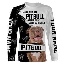 Load image into Gallery viewer, Love Pitbull Hoodie Long Sleeve for Women| Custom 3D Pitbull Shirt for Pitbull Mom| JTSD247