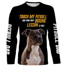 Load image into Gallery viewer, Pitbull Dog Long Sleeve| 3D Pitbull All Over Print Dog Shirt for Men Pitbull Dad| JLS193