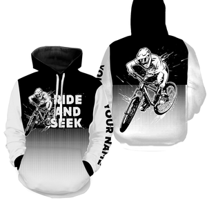 Personalized Mountain Biking Jersey, MTB Jersey All Over Print Long Sleeve Shirt for Cyclist Bike Rider JTS430