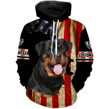 Load image into Gallery viewer, American Flag Rottweiler 3D All Over Print Clothes| Custom Rottweiler Lover Shirt Dog Lover Gift| JTSD217