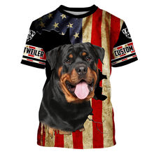 Load image into Gallery viewer, American Flag Rottweiler 3D All Over Print Clothes| Custom Rottweiler Lover Shirt Dog Lover Gift| JTSD217