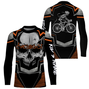 Skull Mountain Biking Jersey, MTB Jersey, Personalized Shirt for Cyclist, Biker Rider, Racing Cycling| JTS436