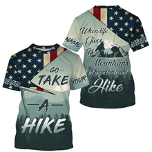Load image into Gallery viewer, Personalized Name 3D Printed Shirt Take A Hike Patriotic Hiking Shirts for Men, Women, Hikers| SP39