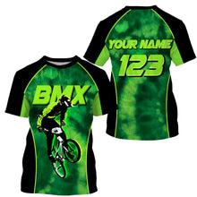 Load image into Gallery viewer, Personalized adult kid BMX racing jersey UPF30+ green bike shirts Cycling bicycle motocross clothes| SLC42