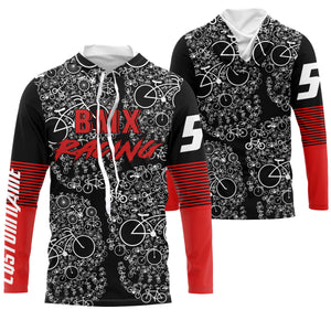 Personalized Skull BMX jersey adult kid bike shirts UPF30+ extreme racewear Cycling bicycle clothes| SLC41