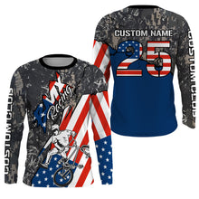 Load image into Gallery viewer, Camo American BMX cycling shirt Custom patriotic BMX racing jersey UPF30+ adult kid team racewear| SLC14