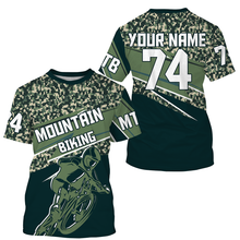 Load image into Gallery viewer, Personalized Camo MTB jersey UPF30+ adult kid mountain bike shirt offroad cycling bicycle racewear| SLC47