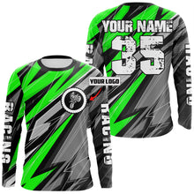 Load image into Gallery viewer, Personalized Motocross Jersey Green UPF30+ Men Kid Dirt Bike Shirt Custom Logo MX Off-Road Jersey PDT558