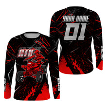 Load image into Gallery viewer, Custom ATV Motocross Jersey Red UPF30+ Extreme Quad Bike Off-Road Jersey Men Kid MX Riding Shirt PDT565