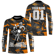 Load image into Gallery viewer, Orange MX Jersey Kid&amp;Adult UPF30+ Custom Motocross Shirt Dirt Bike MX SX Off-Road Long Sleeve PDT510