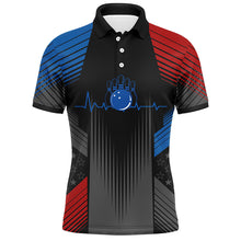 Load image into Gallery viewer, USA Bowling Shirt for Men Custom Bowling Team Jersey Men&#39;s Bowling Polo Shirt Bowling Gift BDT23