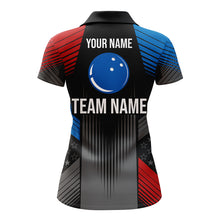 Load image into Gallery viewer, USA Bowling Shirt for Women Bowling Jersey For Team Patriotic Personalized Bowling Polo Shirt  BDT24