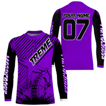 Load image into Gallery viewer, Purple Dirt Bike Jersey Men Kid Women UPF30+ Custom MX Riding Shirt Extreme Motocross Motorcycle PDT590