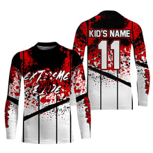 Load image into Gallery viewer, Custom Red Dirt Bike Jersey Women Men Kid UPF30+ Motocross Shirt Extreme MX Racing Long Sleeve PDT520