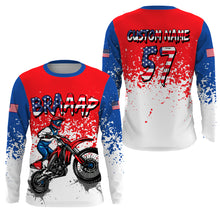Load image into Gallery viewer, American Flag Dirt Bike Jersey Kid Men Women UPF30+ Custom Motocross Shirt Patriotic Brap MX Racing PDT528