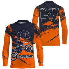 Load image into Gallery viewer, Custom orange Motocross jersey for kid men women UPF30+ dirt bike extreme freestyle motorcycle PDT03