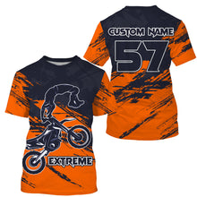 Load image into Gallery viewer, Custom orange Motocross jersey for kid men women UPF30+ dirt bike extreme freestyle motorcycle PDT03