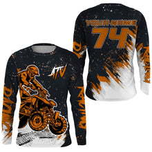 Load image into Gallery viewer, Personalized ATV Motocross Jersey Men UPF30+ Orange Quad Bike Shirt Extreme Off-Road ATV MX Racing PDT570