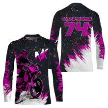 Load image into Gallery viewer, Pink MX Jersey Men Kid Women UPF30+ Custom Dirt Bike Jersey Boys Motocross Off-Road Riding Shirt PDT577